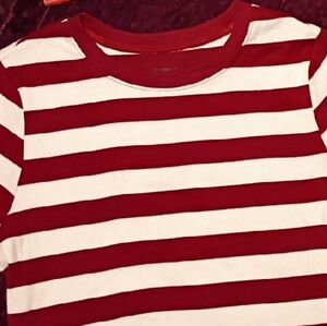 No Boundaries Red and White Striped Kids Shirt